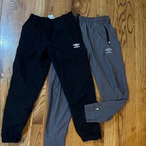 Umbro Kids Black and Gray Joggers